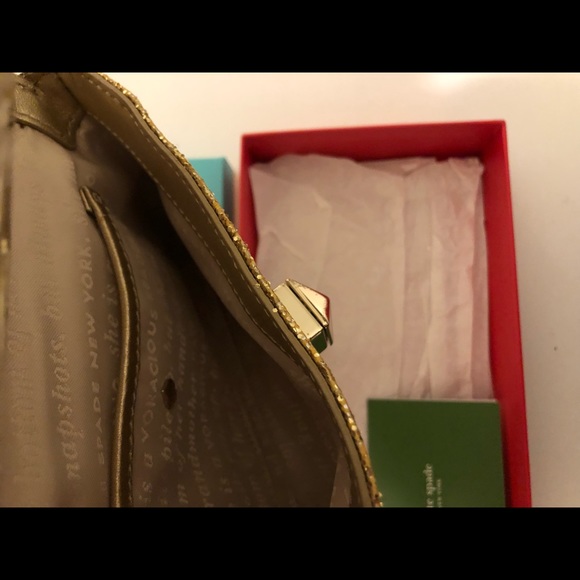 Kate Spade Gold Sparkle Clutch/Crossbody - Picture 6 of 6